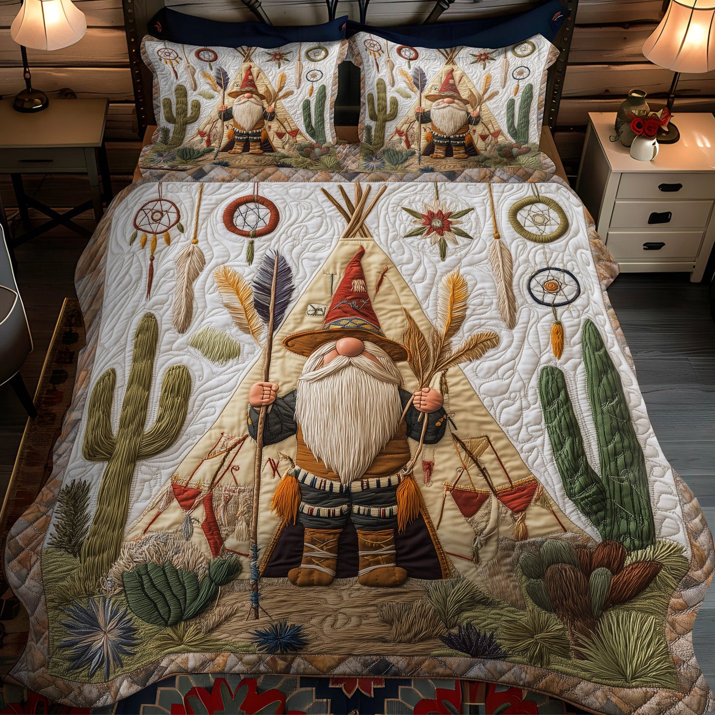 Firelight Glow 3-Piece Quilted Bedding Set NCU0PT2766