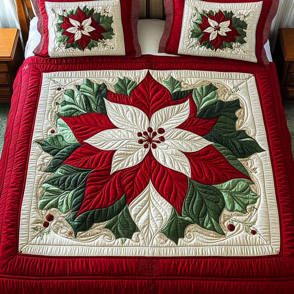 Fireside Festive Spirit 3-Piece Quilted Bedding Set NCU0PT2253