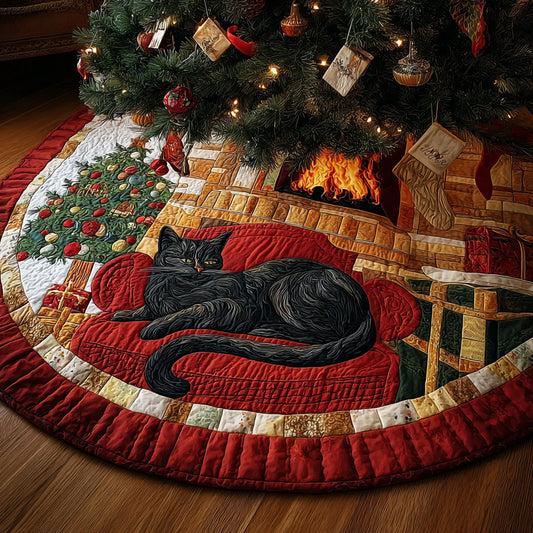 Fireside Gaze Christmas Quilted Tree Skirt NCU0VL2980