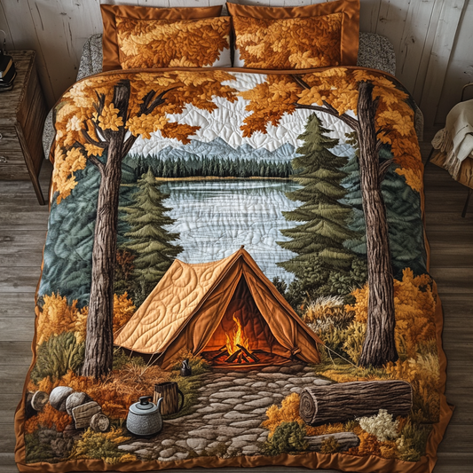 Fireside Nest 3-Piece Quilted Bedding Set NCU0VH5626