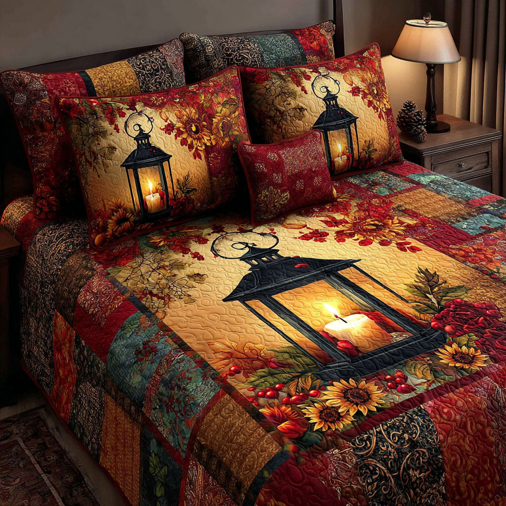 Fireside Patch 3-Piece Quilted Bedding Set NCU0PT8269