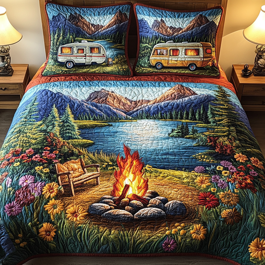 Fireside Rest 3-Piece Quilted Bedding Set NCU0VL2102