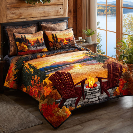 Fireside Retreat 3-Piece Quilted Bedding Set NCU0VL3625