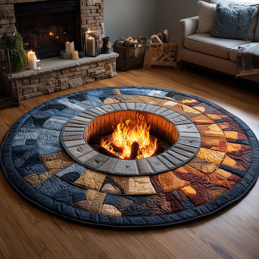 Fireside Tales Quilted Round Mat NCU0TH3588