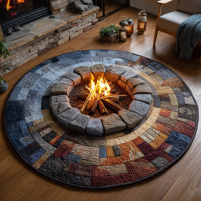 Fireside Warmth Quilted Round Mat NCU0TH3586