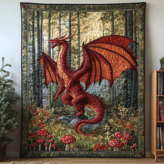 Firestorm Dragon Quilted Blanket NCU0DV5118