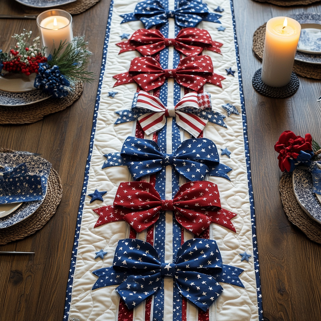 Firework Flair Quilted Table Runner NCU0VH5934
