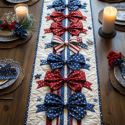 Firework Flair Quilted Table Runner NCU0VH5934