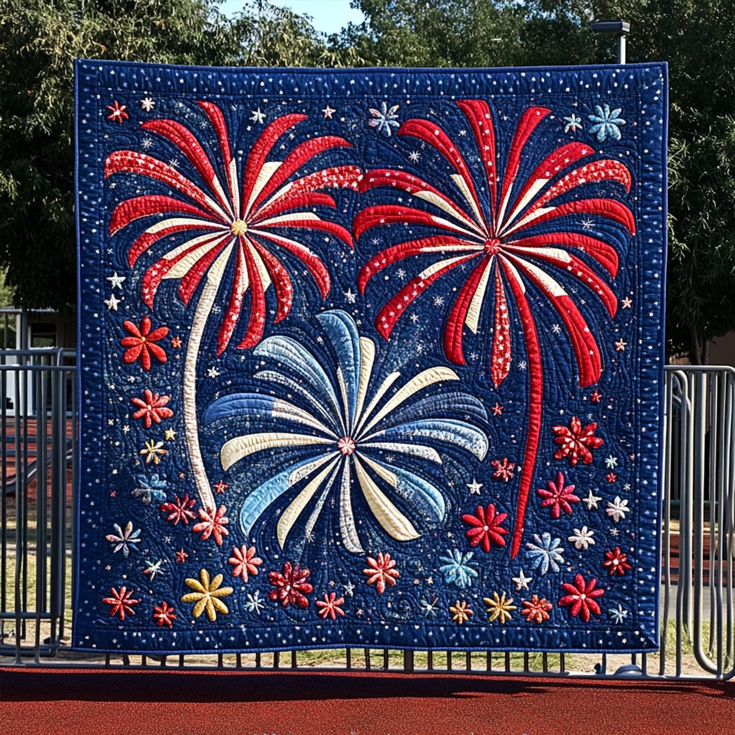 Firework Glory Quilted Blanket NCU0PT4489