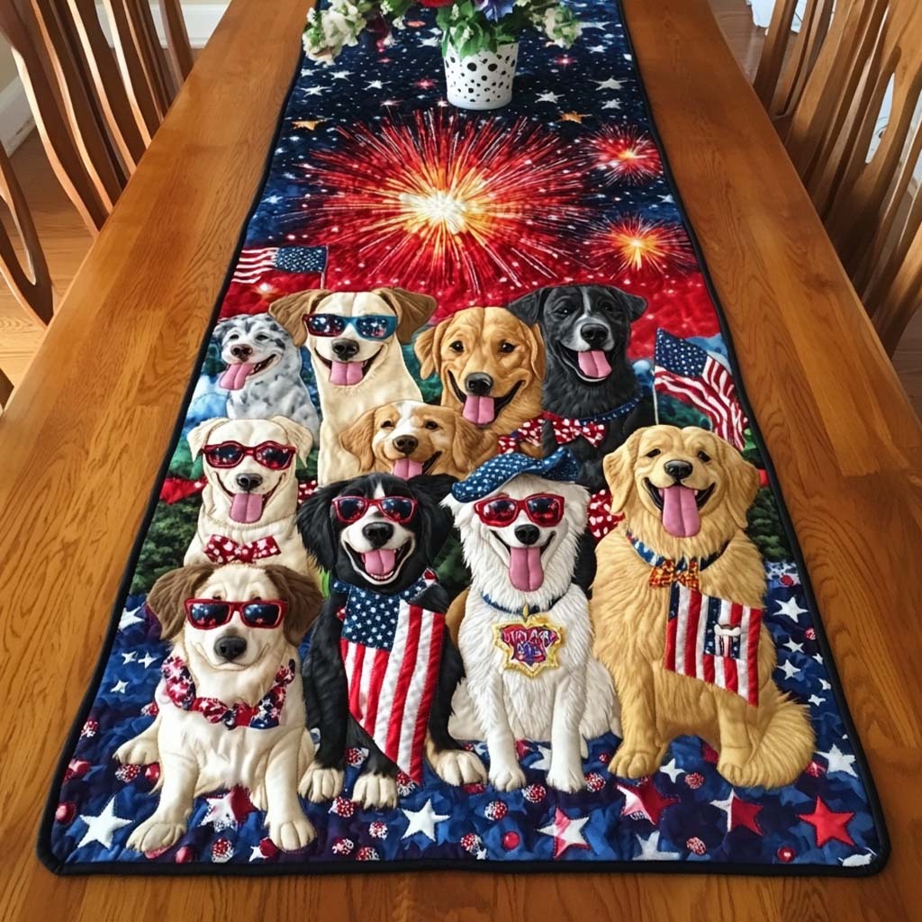 Fireworks Pack Quilted Table Runner NCU0NT8179