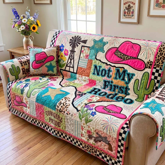 First Rodeo Quilted Sofa Cover NCU0XD2868