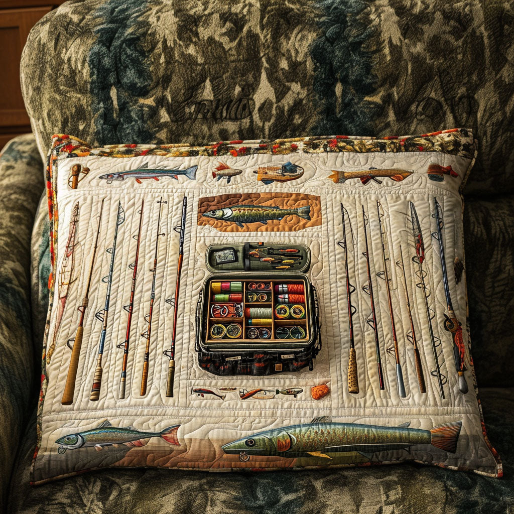 Fishing Expedition Quilted Bedding Pillow Case NCU0PT6337