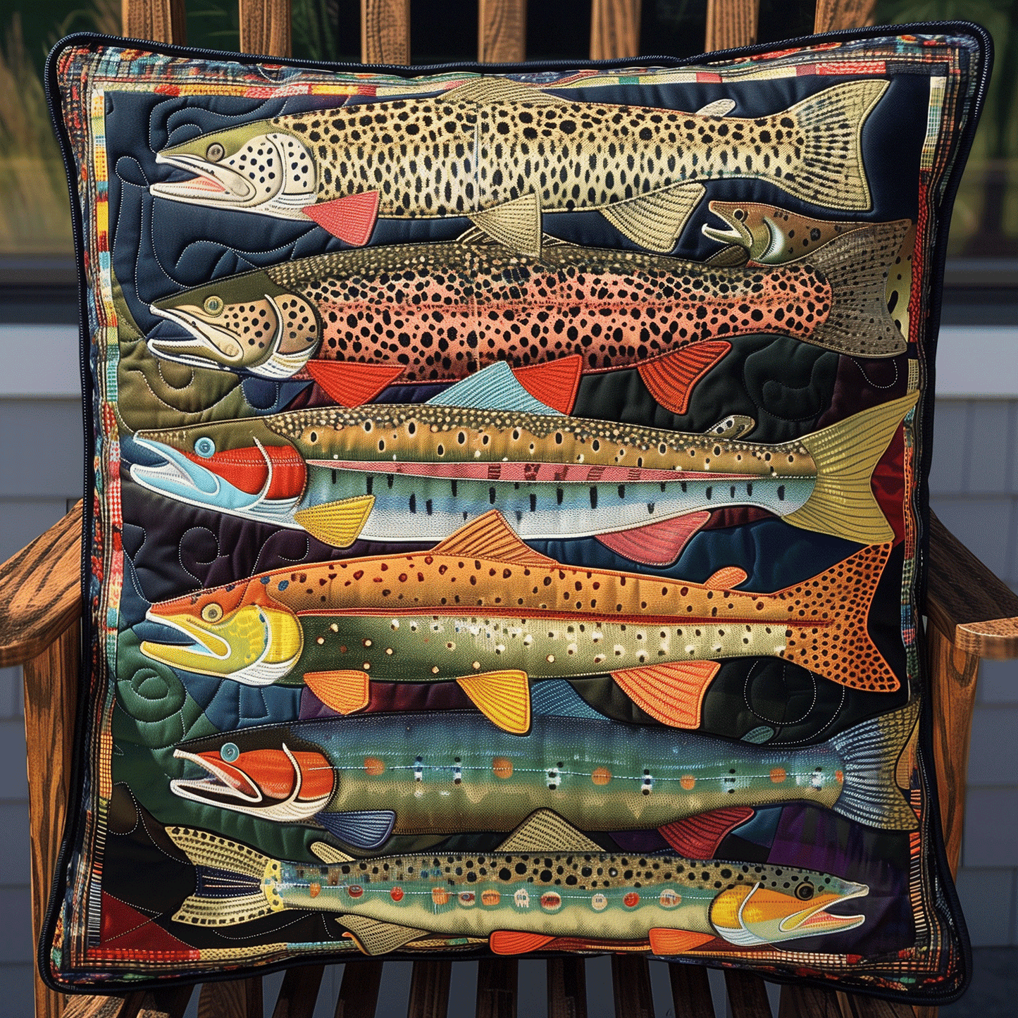 Fishing Paradise Quilted Pillow Case NCU0TH1235