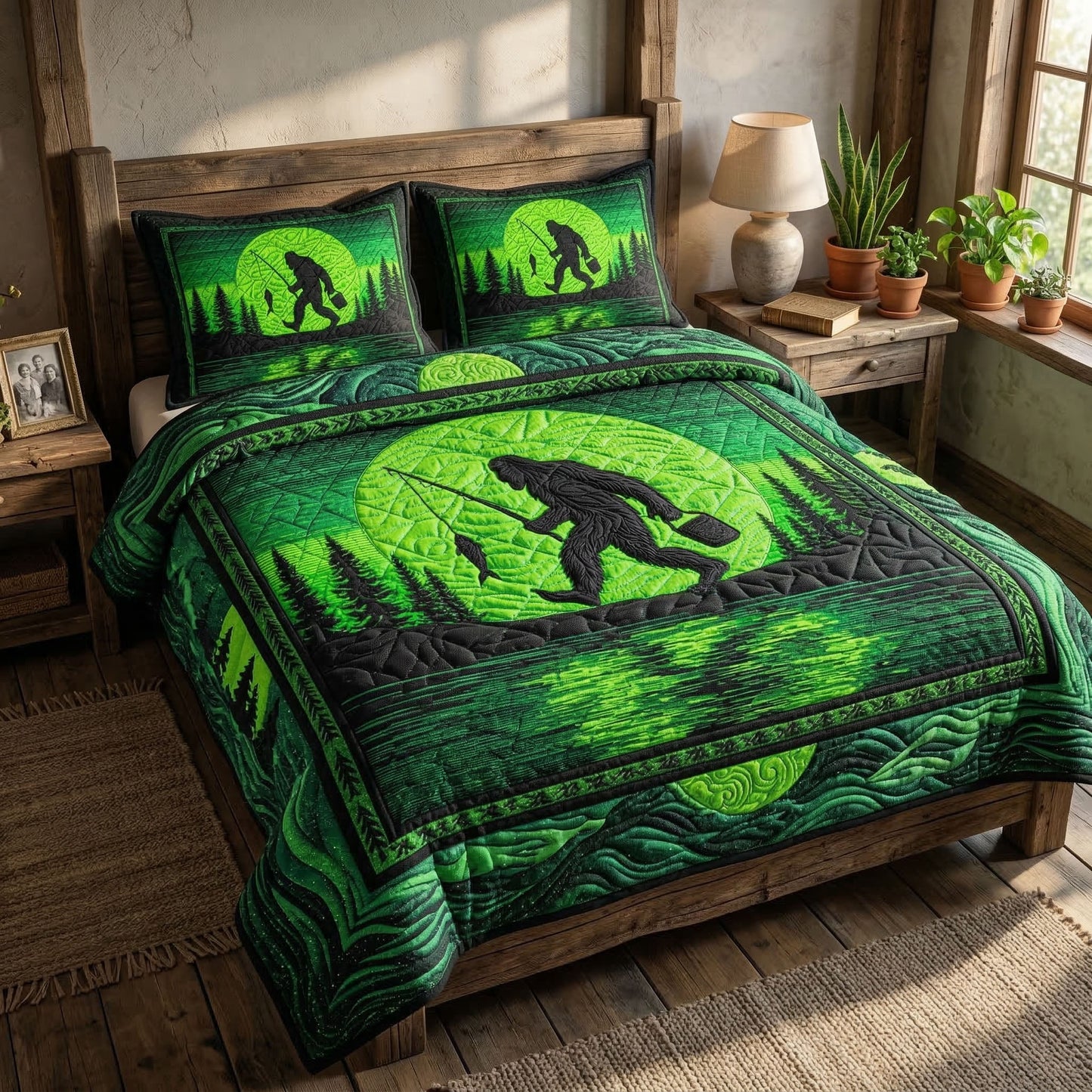 Fishing Trip 3-Piece Quilted Bedding Set NCU0NT12599