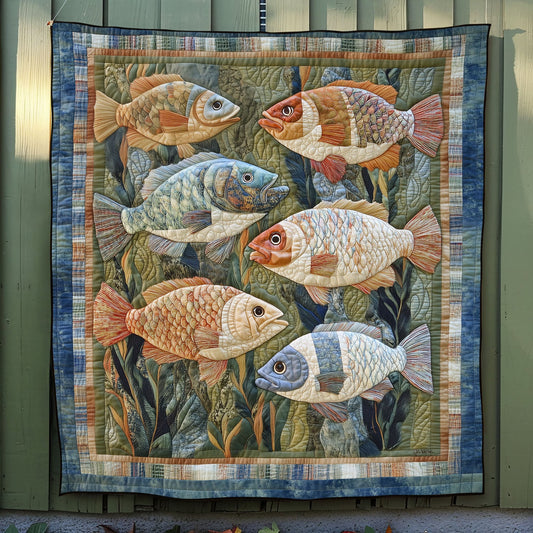 Fishing for Fun Quilted Blanket NCU0PT6968