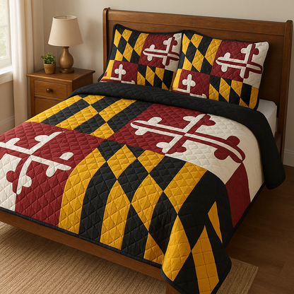 Flag Pride 3-Piece Quilted Bedding Set NCU0DV5060