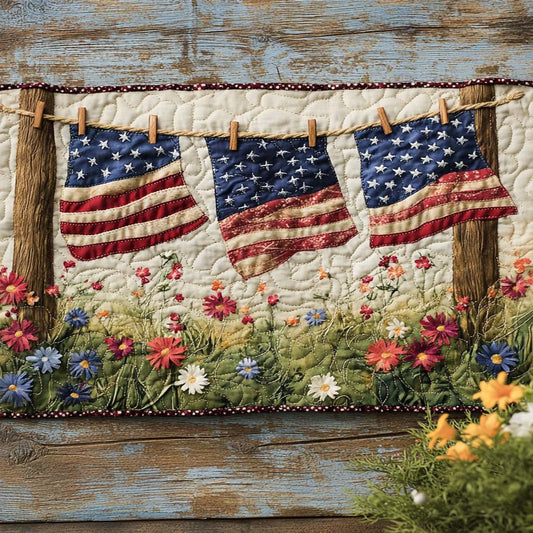 Flags in Bloom Quilted Table Runner NCU0NT8204