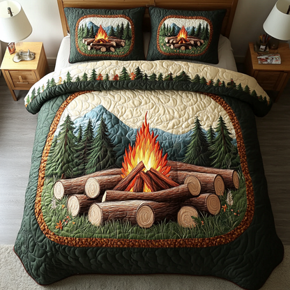 Flame Dance 3-Piece Quilted Bedding Set NCU0DK7033