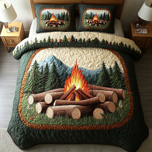 Flame Dance 3-Piece Quilted Bedding Set NCU0DK7033
