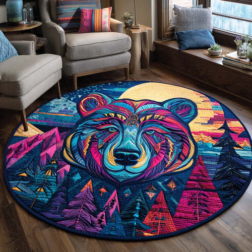 Flame Roar Quilted Round Mat NCU0TD220