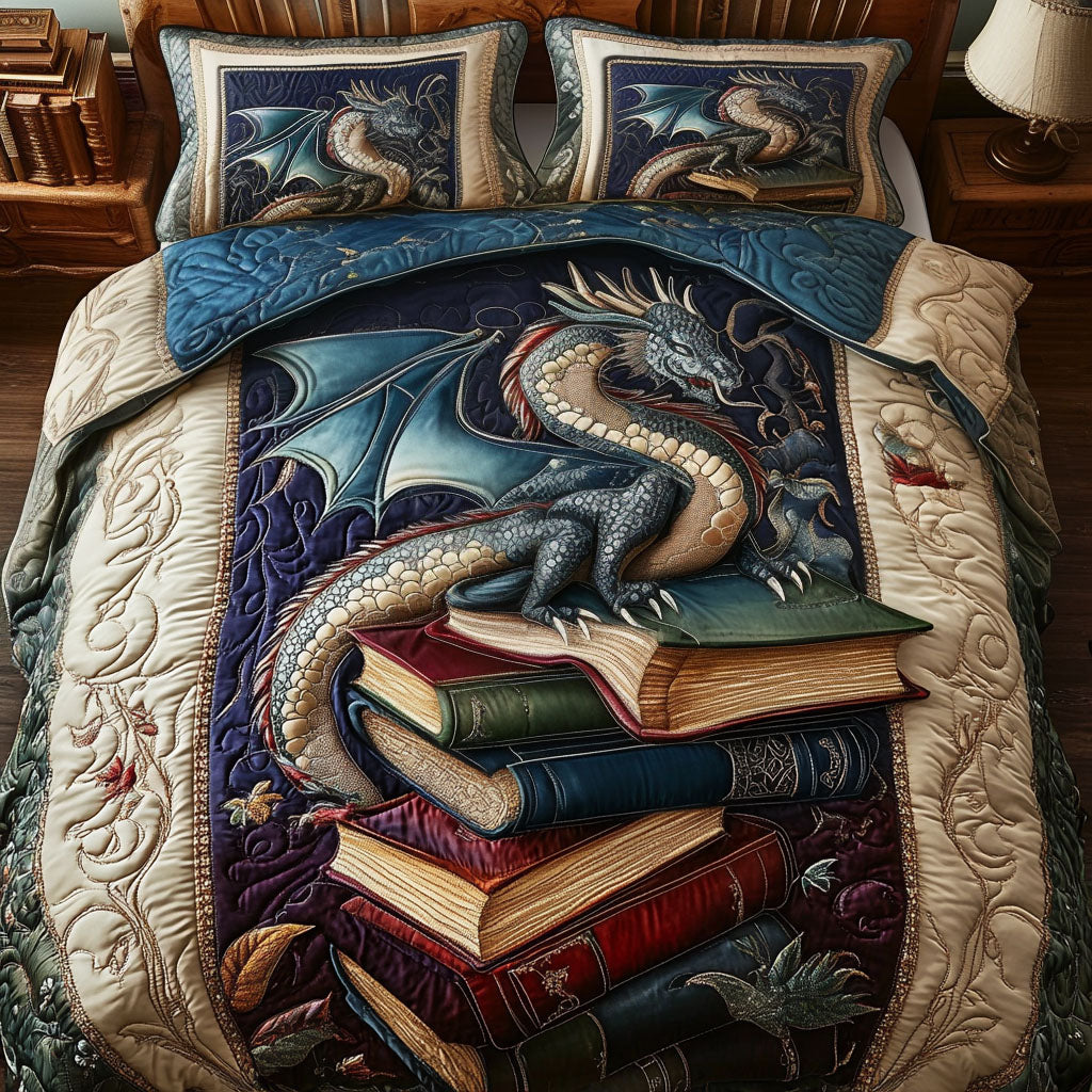 Flame of Knowledge 3-Piece Quilted Bedding Set NCU0PT5564