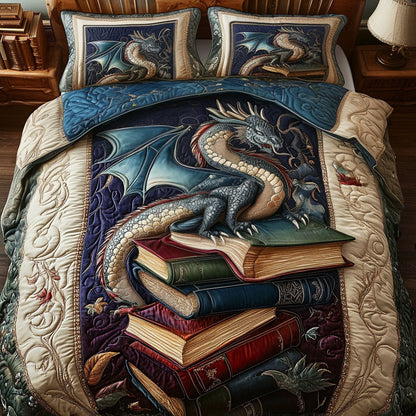 Flame of Knowledge 3-Piece Quilted Bedding Set NCU0PT5564