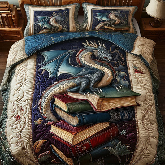 Flame of Knowledge 3-Piece Quilted Bedding Set NCU0PT5564