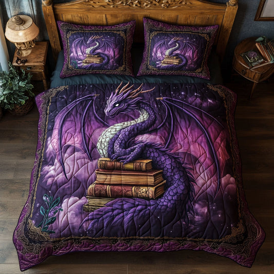 Flameborne Chronicles 3-Piece Quilted Bedding Set NCU0PT5565