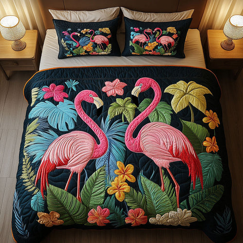 Flaming Sunset 3-Piece Quilted Bedding Set NCU0NT2524