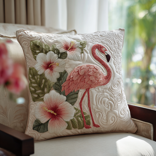 Flamingo Breeze Quilted Pillow Case NCU0DV8999