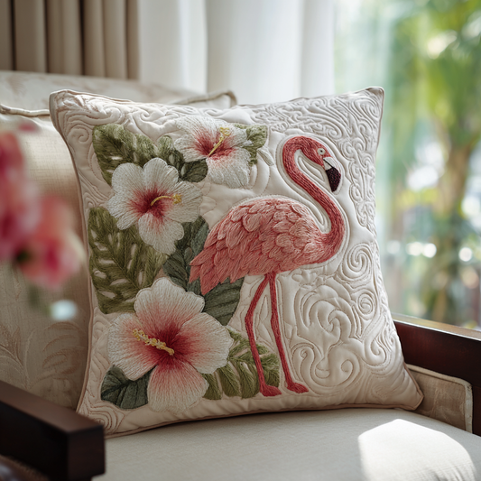 Flamingo Breeze Quilted Pillow Case NCU0DV8999