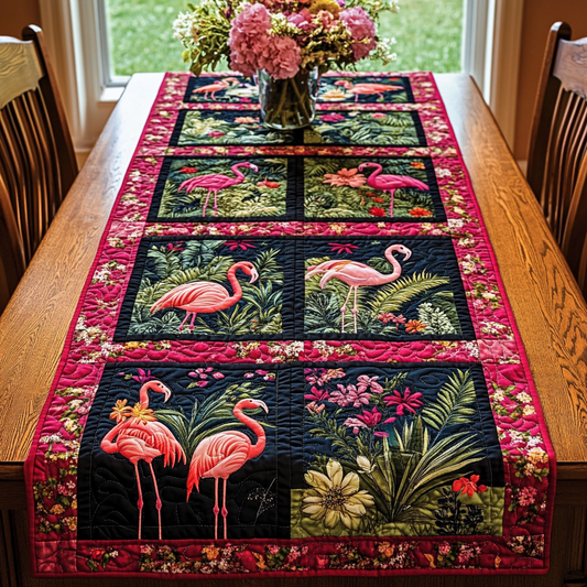 Flamingo Charm Quilted Table Runner NCU0DK9063
