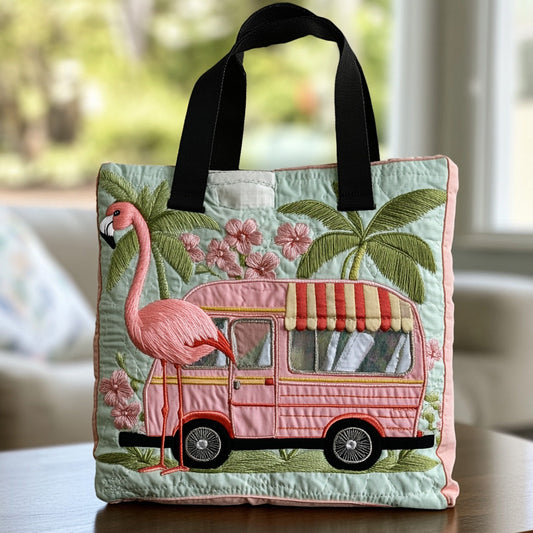 Flamingo Chill Quilted Tote Bag NCU0DV6747
