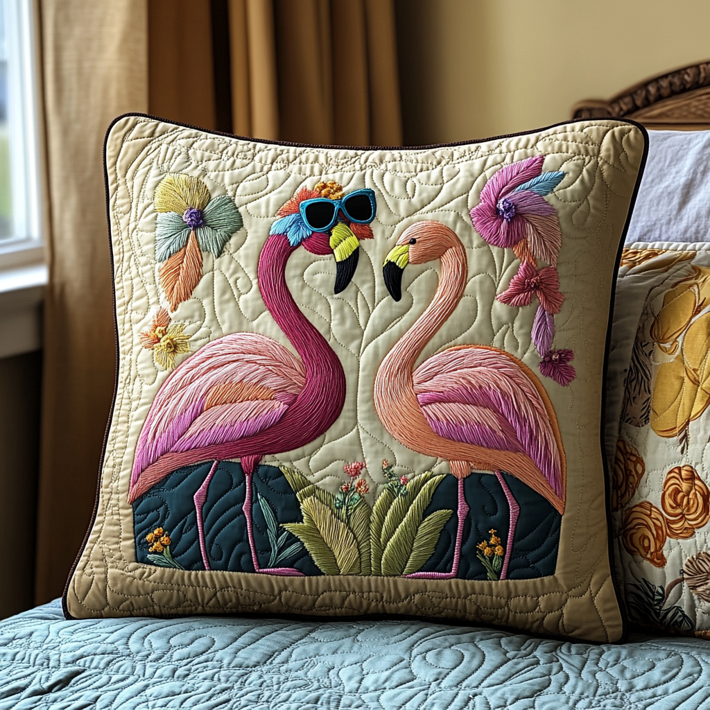 Flamingo Days Quilted Pillow Case NCU0DV6083