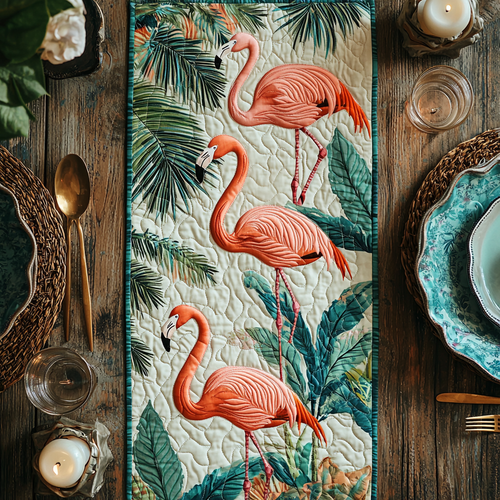 Flamingo Days Quilted Table Runner NCU0DV6055