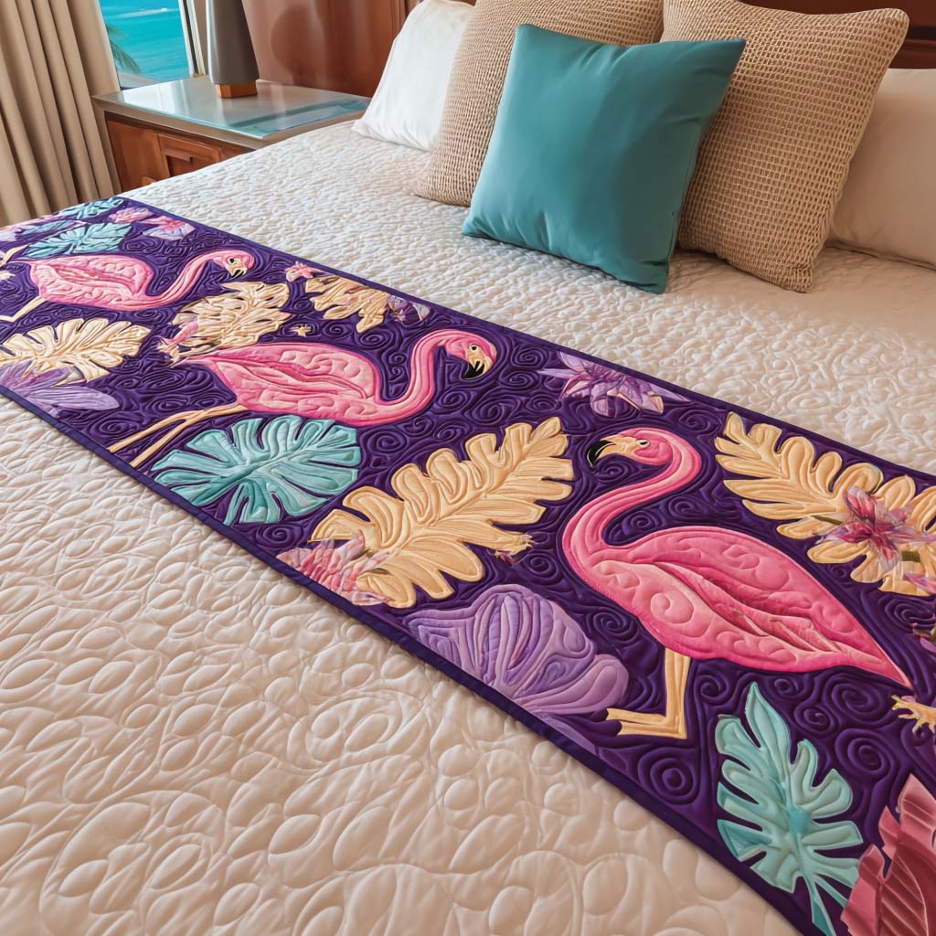 Flamingo Dream Quilted Bed Runner NCU0NT10310