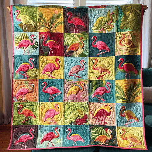 Flamingo Fantasy Quilted Blanket NCU0TL720