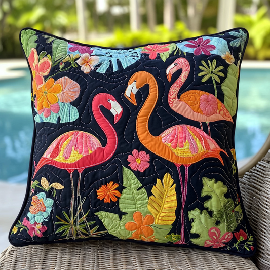 Flamingo Fantasy Quilted Pillow Case NCU0PD520