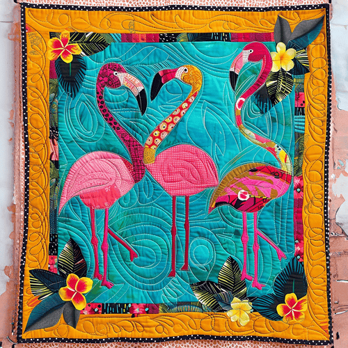 Flamingo Fiesta Quilted Blanket NCU0TL715