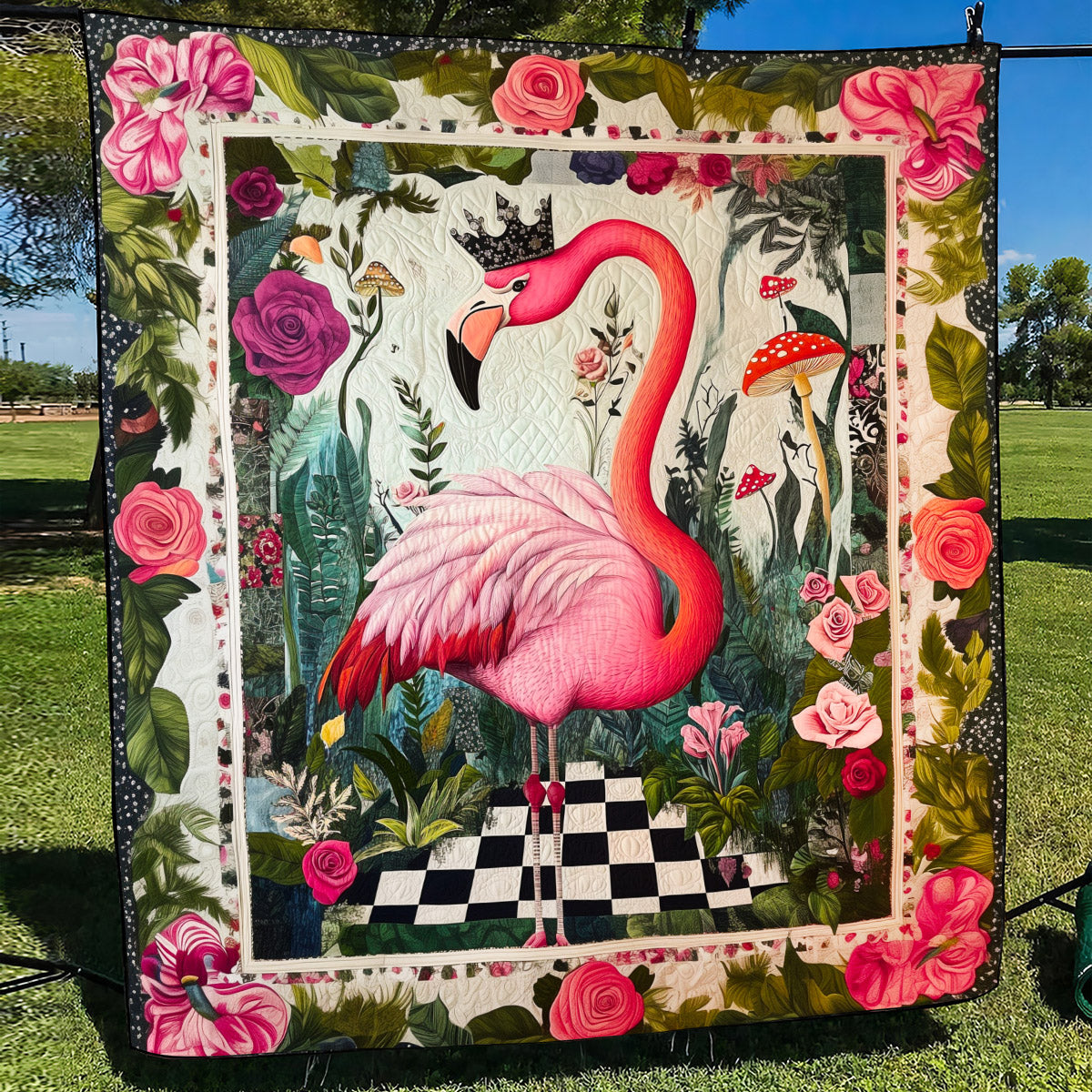 Flamingo Fiesta Quilted Blanket NCU0TL843