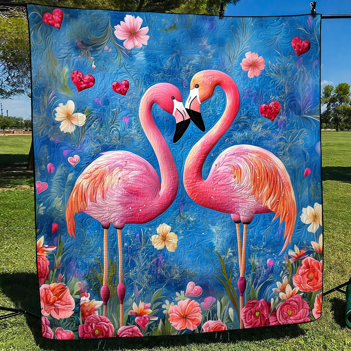 Flamingo Gala Quilted Blanket NCU0TL871