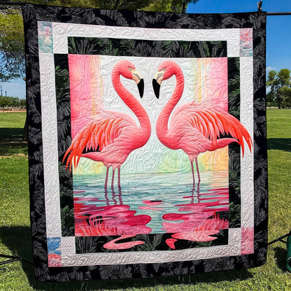 Flamingo Glow Quilted Blanket NCU0TL856