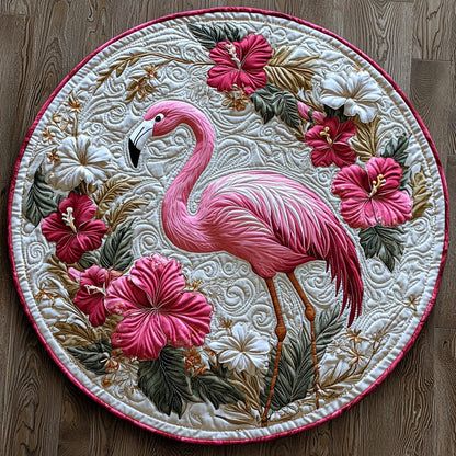 Flamingo Glow Quilted Round Mat NCU0DV6285