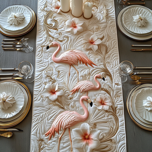 Flamingo Glow Quilted Table Runner NCU0DV6053