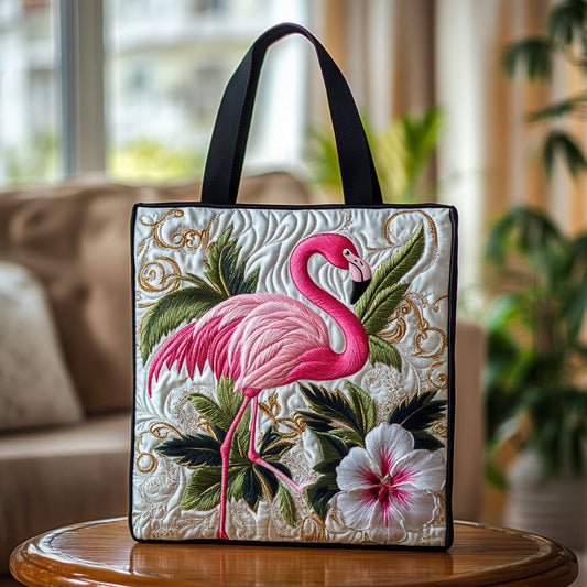 Flamingo Glow Quilted Tote Bag NCU0DV6749