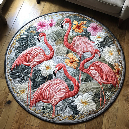 Flamingo Groove Quilted Round Mat NCU0DV6283