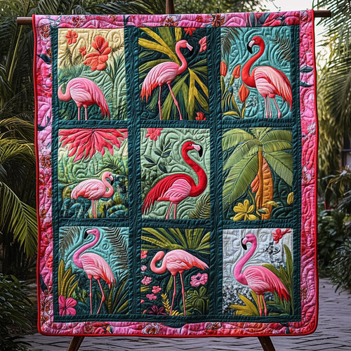 Flamingo Haven Quilted Blanket NCU0PT4586