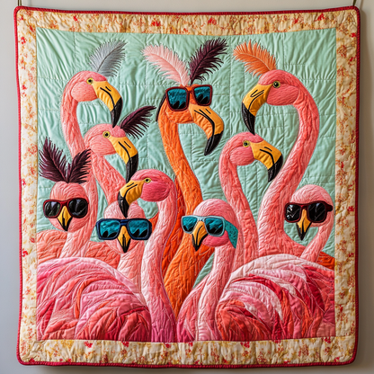 Flamingo Lagoon Quilted Blanket NCU0DV3064
