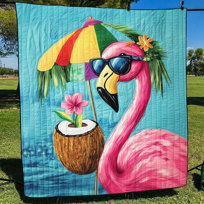 Flamingo Magic Quilted Blanket NCU0TL848