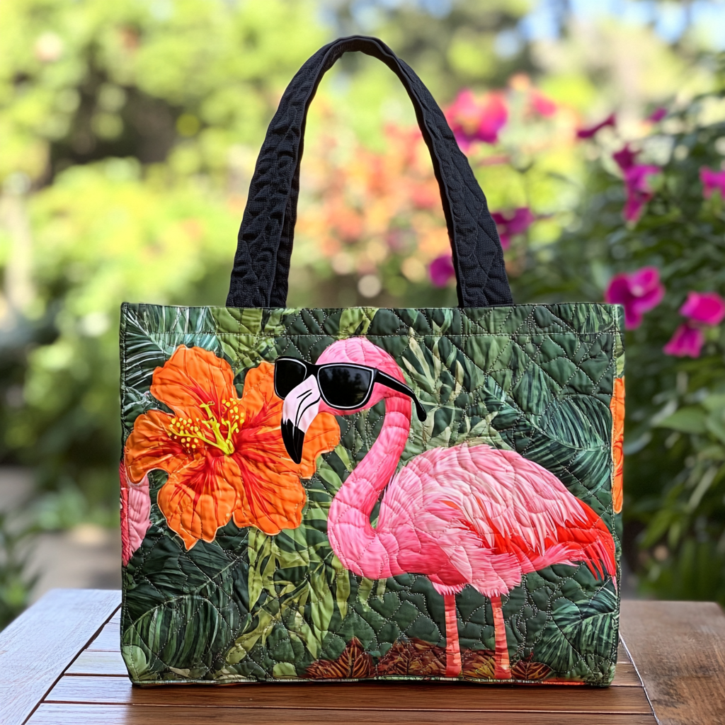 Flamingo Parade Quilted Tote Bag NCU0DK9072